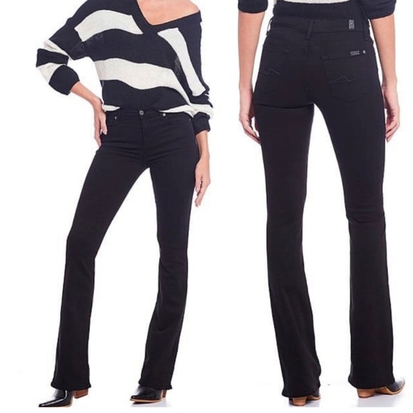 7 For All Mankind Denim - Black 7 for all mankind boot cut jeans sevens